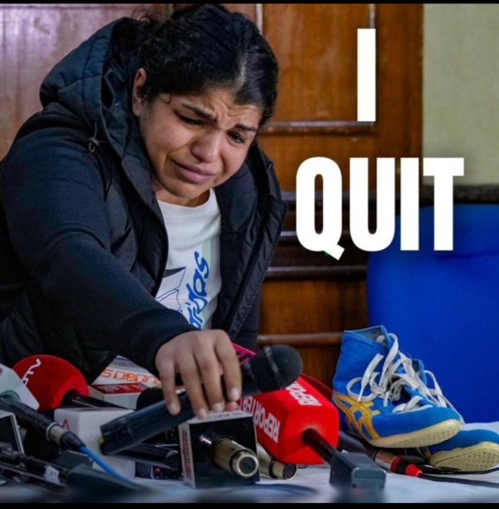Sakshi Malik quit Wrestling in a emotional note